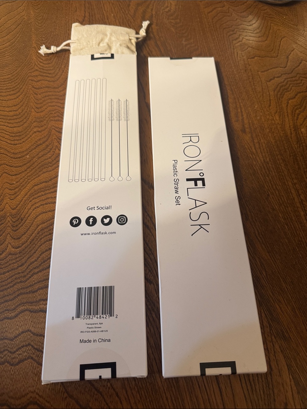 🆕 2 IRONFLASK Plastic Straw Sets in bags with cleaners